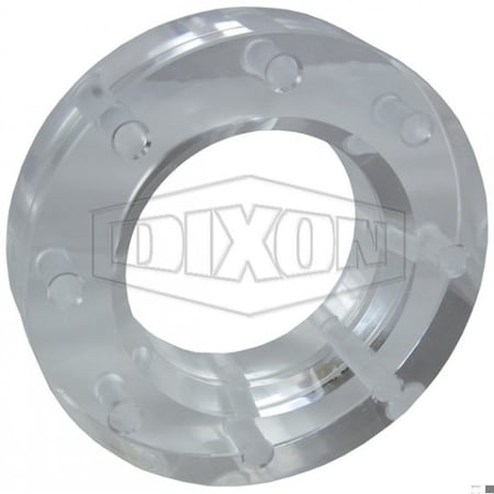 Dixon 1 Side Beveled Optically Enhanced Sight Glass, 1-3/4 in dia Sight, 4 in TTMA Connection TT4ASG-ETHOE